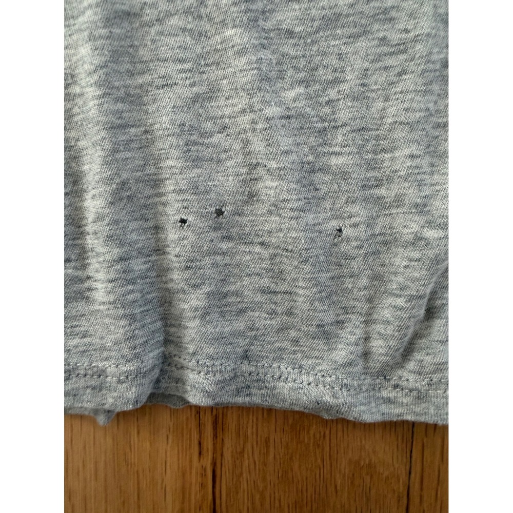 Vince Women Heather Gray Scoop Neck T-Shirt Lightweight Layering Indie Sleaze M - Picture 4 of 6